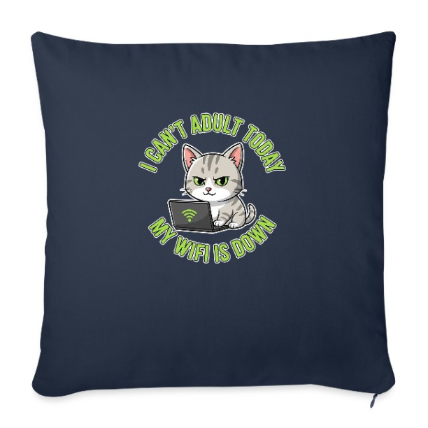 <p>Cartoon Tabby Cat Wi-Fi Laptop Design Throw Pillow Cover</p>
