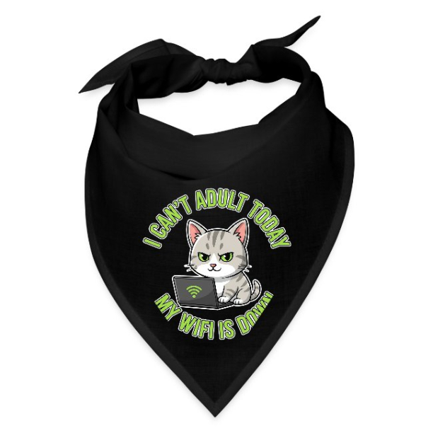 <p>Triangular Bandana with Disgruntled Tabby Cat & Wi-Fi Laptop Design White One Size</p>
<p>Triangular Bandana with Disgruntled Tabby Cat & Wi-Fi Laptop Design White One Size</p>