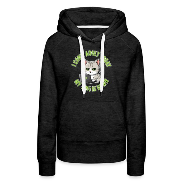 <p>Women's Premium Hoodie with Disgruntled Cat & Wi-Fi Design</p>
<p>Women's Premium Hoodie with Disgruntled Cat & Wi-Fi Design</p>