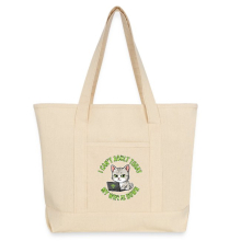 <p>Escapism Humor Tabby Cat Laptop Wi-Fi Heavy Canvas Tote Bag</p>
