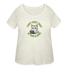 <p>Women&#039;s Curvy Fit Escapism Humor Cat &amp; Wi-Fi Laptop T-Shirts</p>
