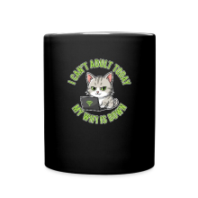 Qultiy Escapism Humor Cat &amp; Wi-Fi Laptop Ceramic Mug 11 fl oz - 1