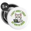 <p>3'' Buttons Set of 5 Escapism Humor Disgruntled Cat Laptop Wi-Fi Aluminum</p>

