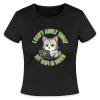 <p>Ladies Micro Rib Baby Tee with Disgruntled Tabby Cat &amp; Wi-Fi Laptop Design</p>
