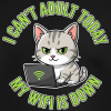 <p>Men&#039;s Escapism Humor Cartoon Tabby Cat Wi-Fi Laptop Hoodie Sweatshirt</p>
