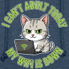 <p>Hoodies Sweatshirts with Disgruntled Tabby Cat &amp; Wi-Fi Laptop Design</p>
