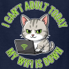 <p>T-Shirts with Disgruntled Tabby Cat &amp; Wi-Fi Laptop Design</p>
