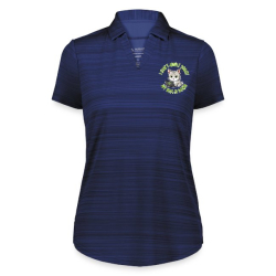 <p>Ladies Pursuit Polo with Disgruntled Tabby Cat &amp; Wi-Fi Laptop Design</p>
