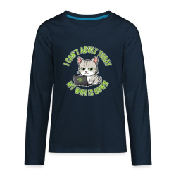 <p>Kids Long Sleeve Shirt Disgruntled Tabby Cat Wi-Fi Laptop Design</p>

